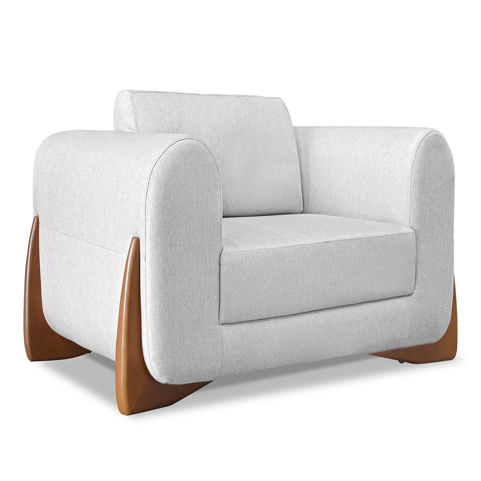 Poltrona Yves Linho Grigio