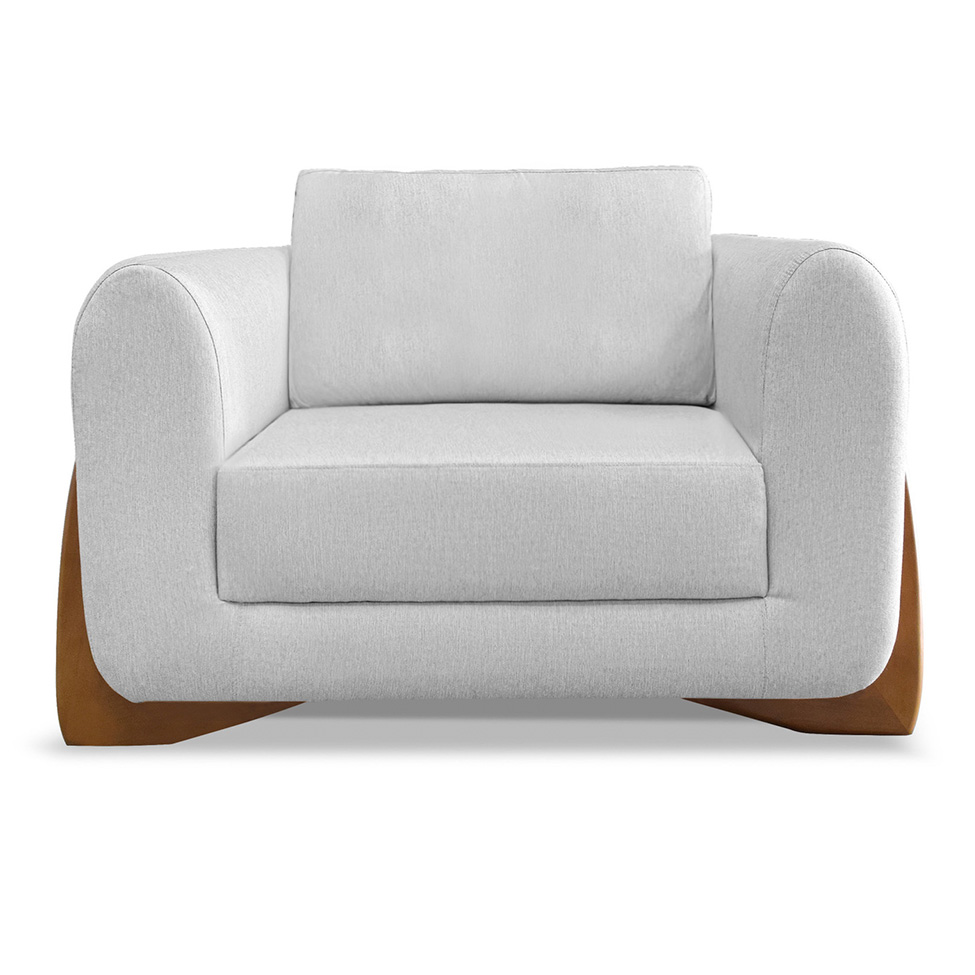 Poltrona Yves Linho Grigio