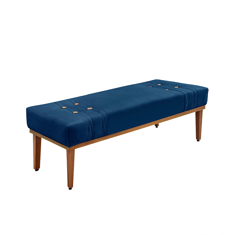 Recamier Gênova Suede Azul Marinho 140 cm