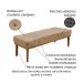 Recamier Gênova Suede Bege 140 cm