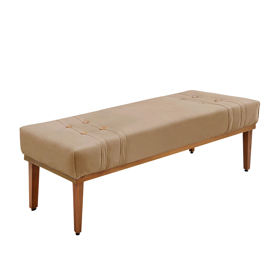 Recamier Gênova Suede Bege 90 cm