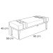 Recamier Gênova Suede Bege 90 cm