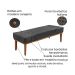 Recamier Gênova Suede Cinza 90 cm