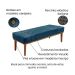 Recamier Gênova Veludo Azul Marinho 90 cm