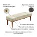 Recamier Gênova Veludo Bege 140 cm