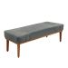 Recamier Gênova Veludo Cinza 140 cm