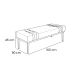 Recamier Gênova Veludo Cinza 160 cm