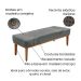 Recamier Gênova Veludo Cinza 195 cm