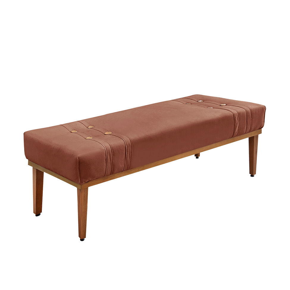 Recamier Gênova Veludo Cobre 140 cm