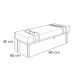 Recamier Gênova Veludo Lilás 140 cm