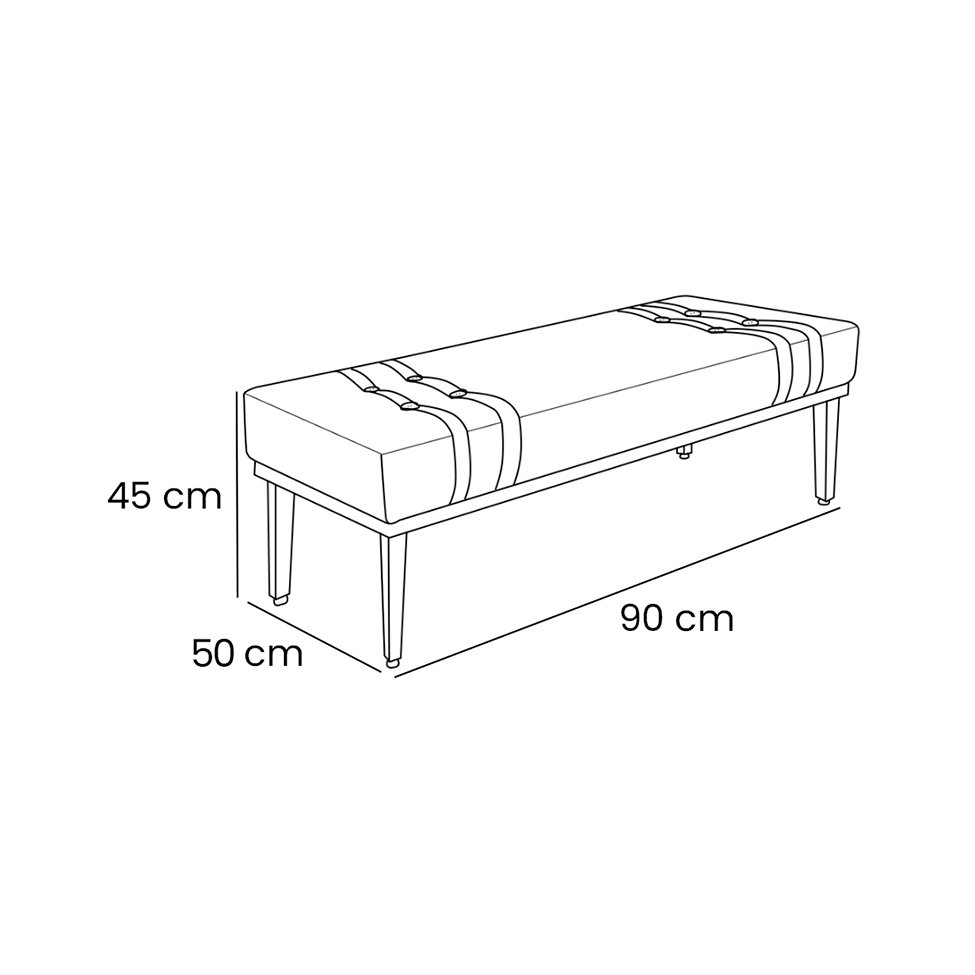 Recamier Gênova Veludo Lilás 90 cm