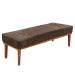 Recamier Gênova Veludo Marrom 160 cm