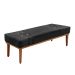 Recamier Gênova Veludo Preto 140 cm