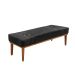 Recamier Gênova Veludo Preto 160 cm
