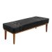 Recamier Gênova Veludo Preto 195 cm