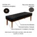 Recamier Gênova Veludo Preto 90 cm
