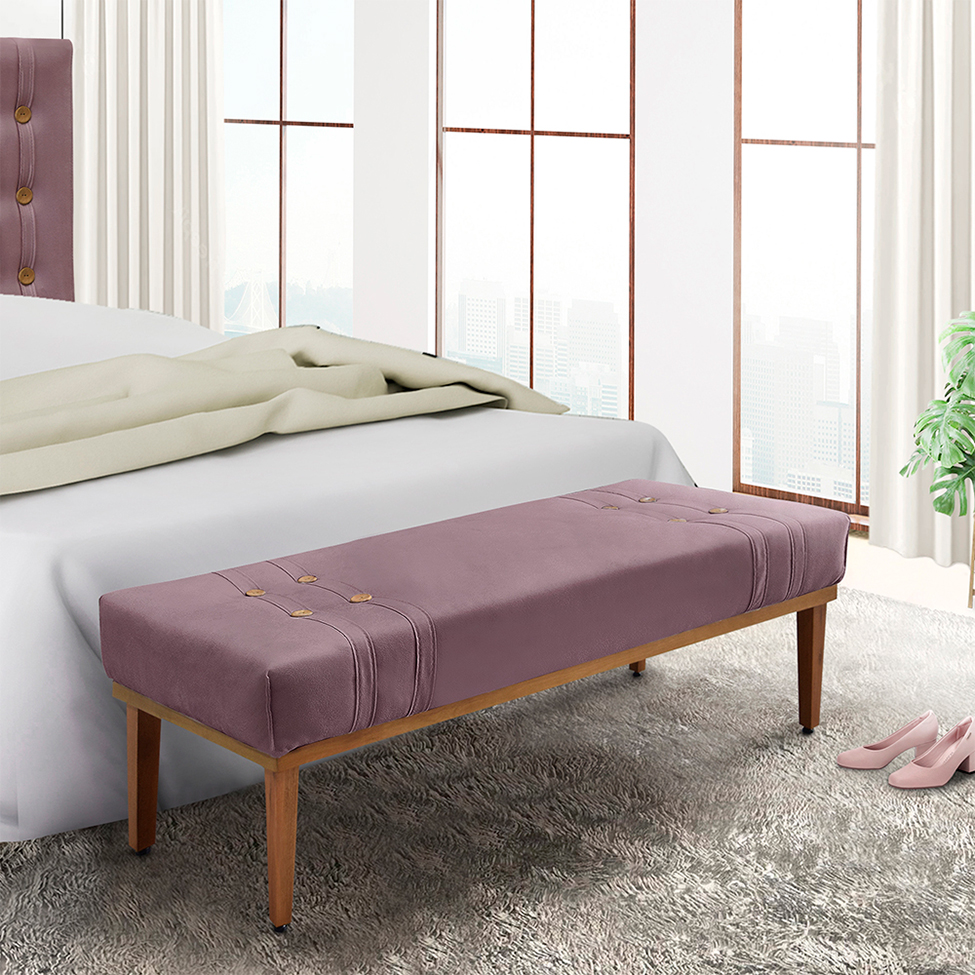 Recamier Gênova Veludo Uva 140 cm