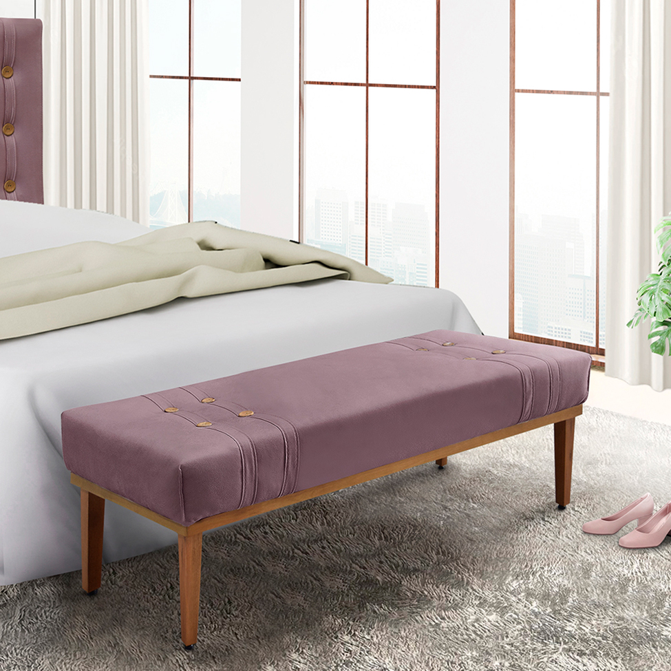 Recamier Gênova Veludo Uva 90 cm