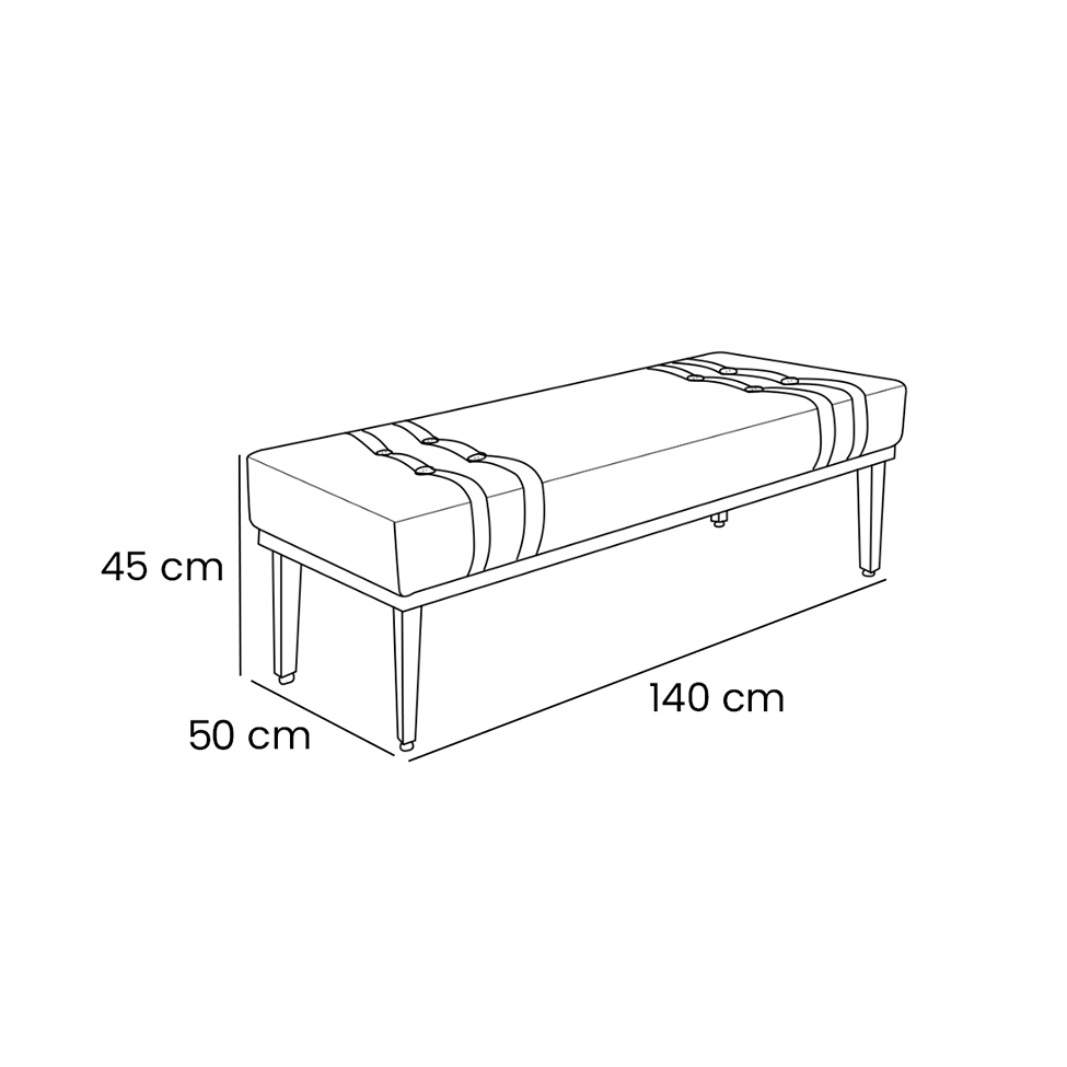 Recamier Gênova Veludo Verde 140 cm