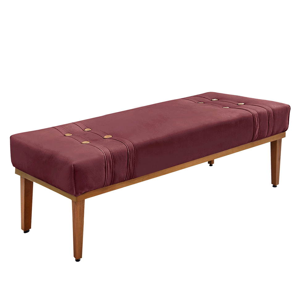 Recamier Gênova Veludo Vinho 160 cm