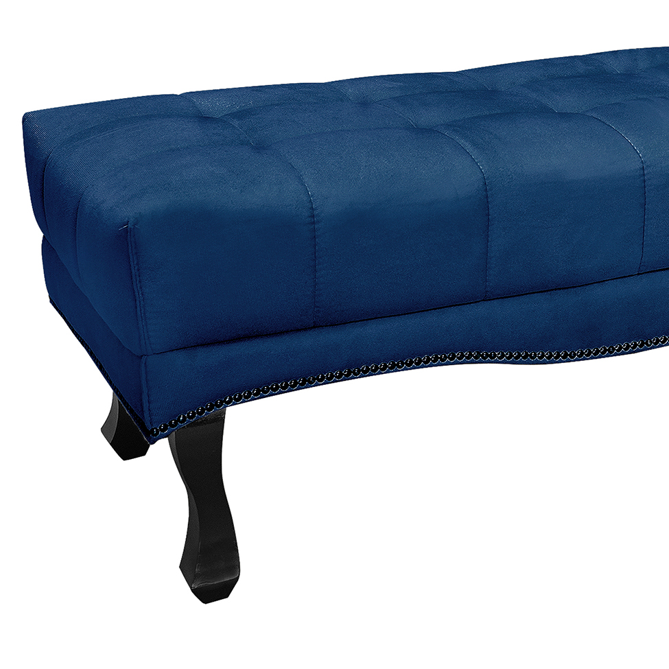 Recamier Vicenza Suede Azul Marinho 140 cm