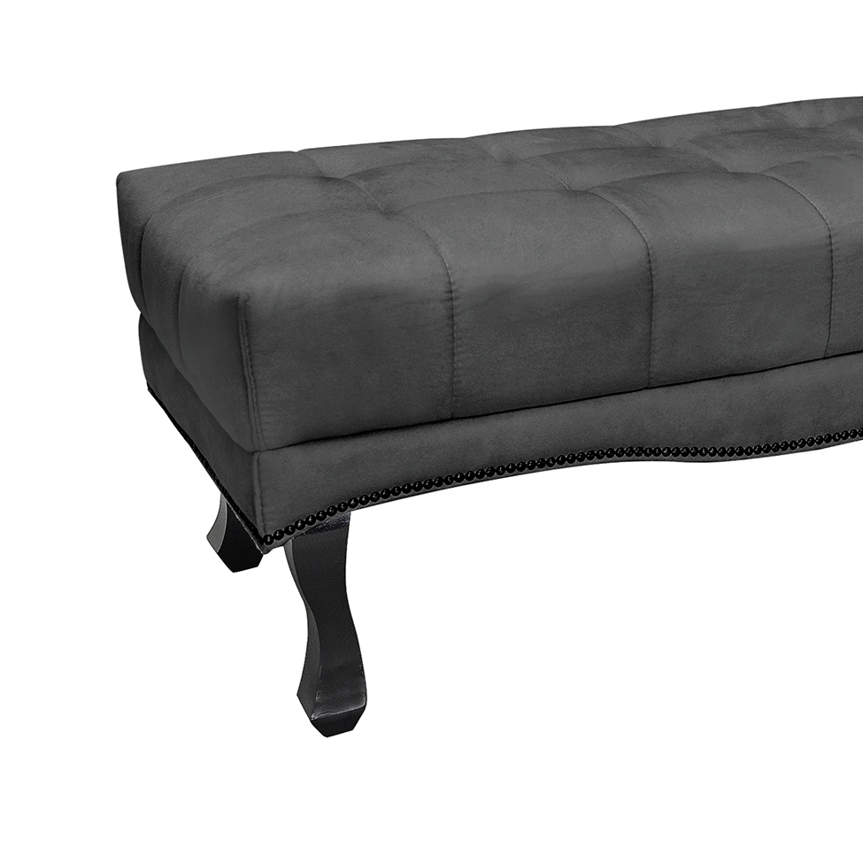 Recamier Vicenza Suede Cinza 195 cm