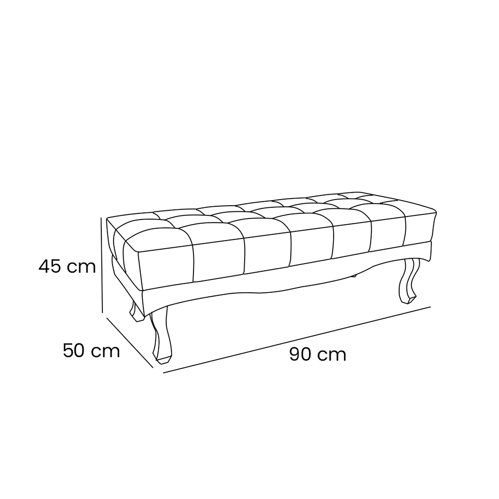 Recamier Vicenza Suede Cinza 90 cm