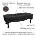 Recamier Vicenza Suede Preto 140 cm