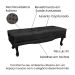 Recamier Vicenza Suede Preto 160 cm