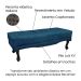 Recamier Vicenza Veludo Azul Marinho 140 cm