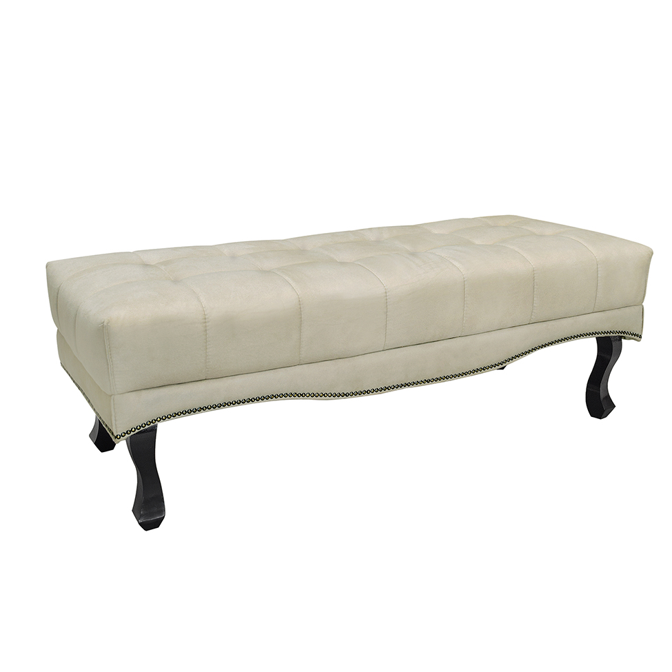 Recamier Vicenza Veludo Bege 140 cm