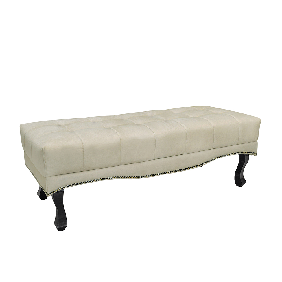 Recamier Vicenza Veludo Bege 195 cm