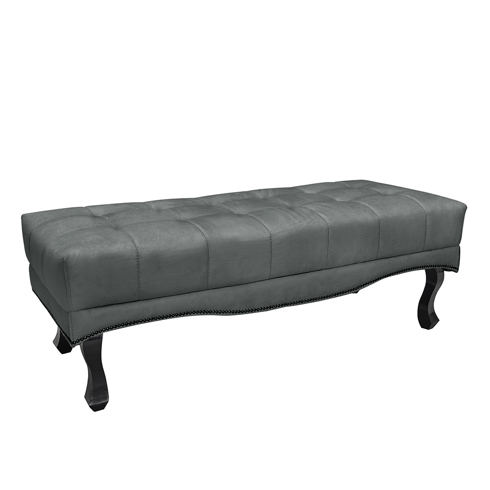 Recamier Vicenza Veludo Cinza 140 cm