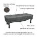 Recamier Vicenza Veludo Cinza 140 cm
