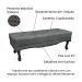 Recamier Vicenza Veludo Cinza 160 cm