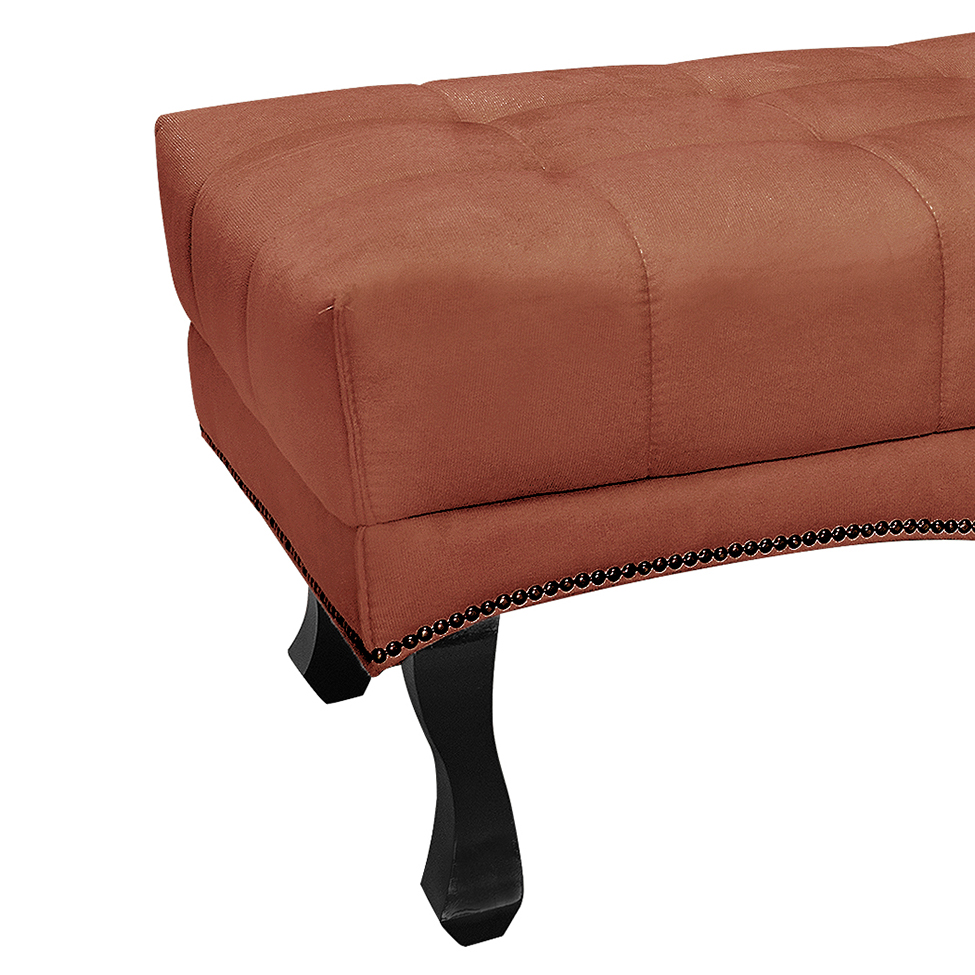 Recamier Vicenza Veludo Cobre 140 cm