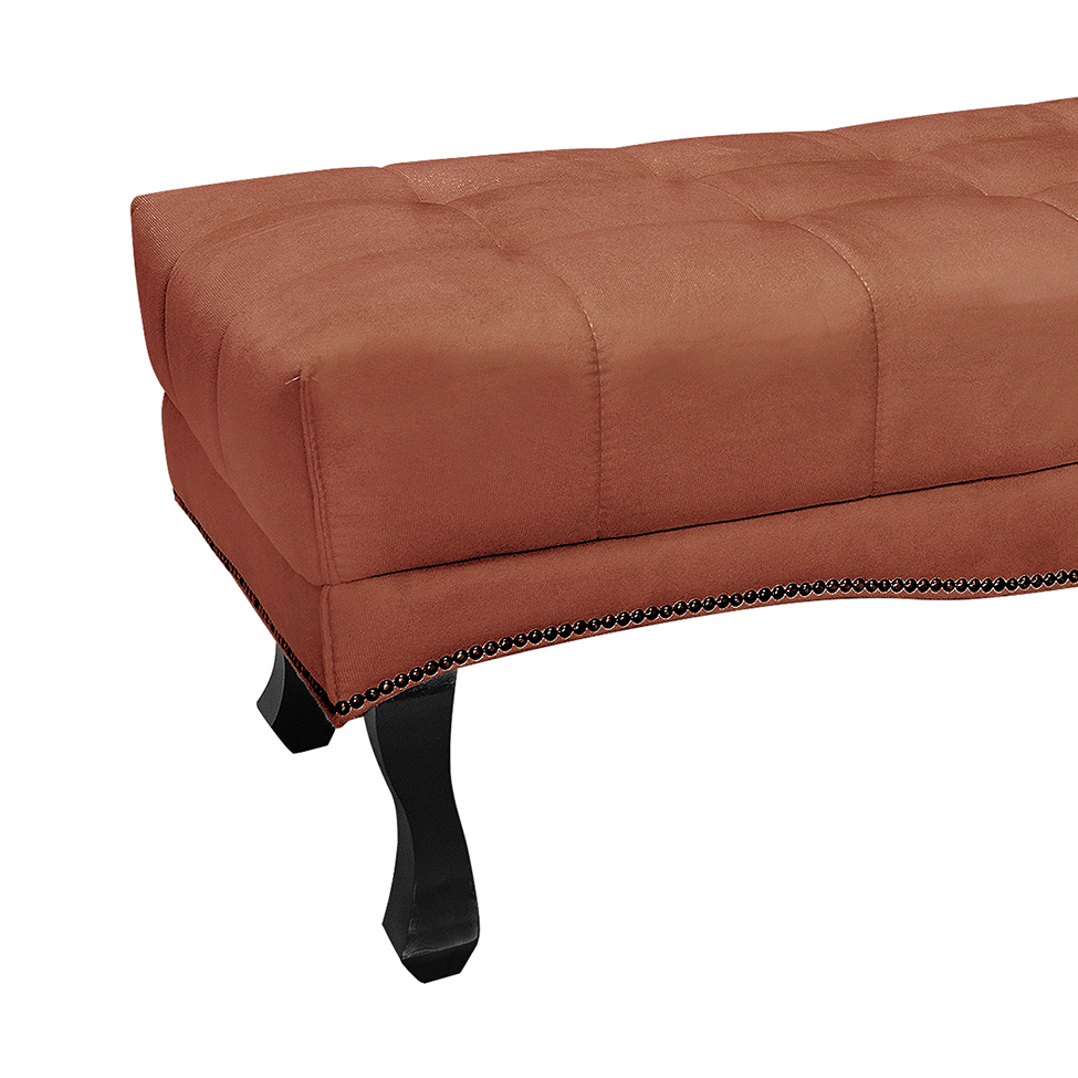 Recamier Vicenza Veludo Cobre 160 cm