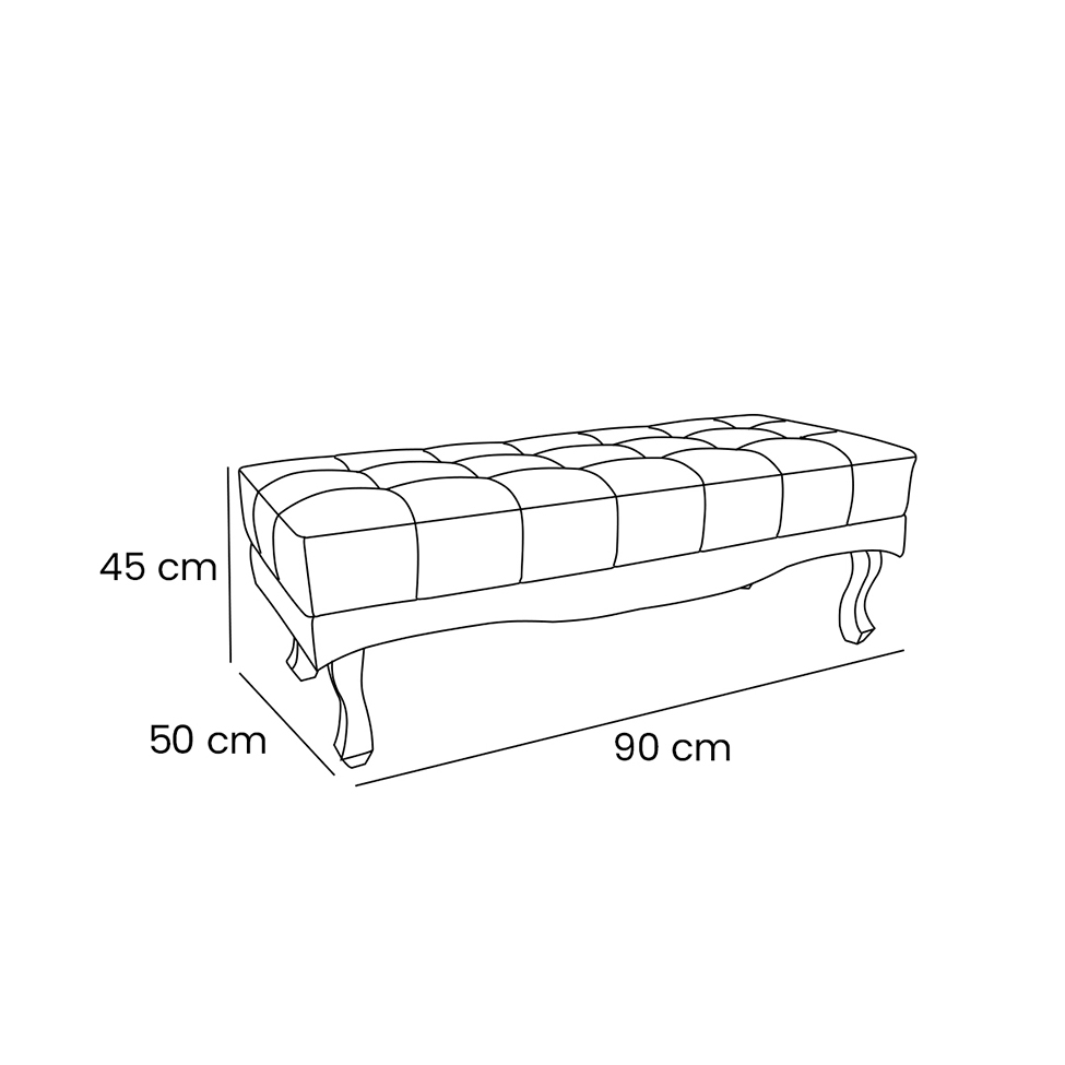 Recamier Vicenza Veludo Marrom 90 cm