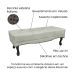 Recamier Vicenza Veludo Prata 140 cm