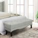 Recamier Vicenza Veludo Prata 90 cm