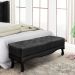 Recamier Vicenza Veludo Preto 140 cm