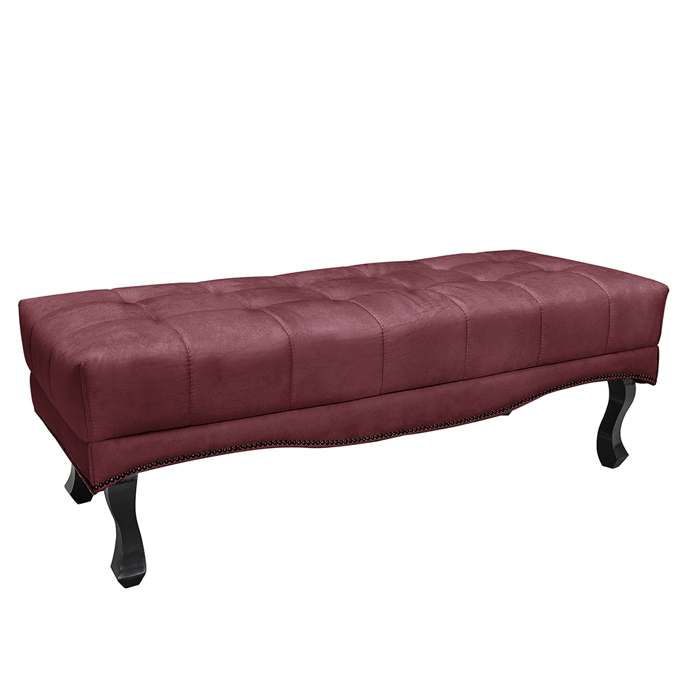 Recamier Vicenza Veludo Vinho 90 cm