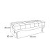 Recamier Vicenza Veludo Vinho 90 cm