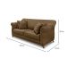 Sofá 2 Lugares Abruzzo Suede Caramelo