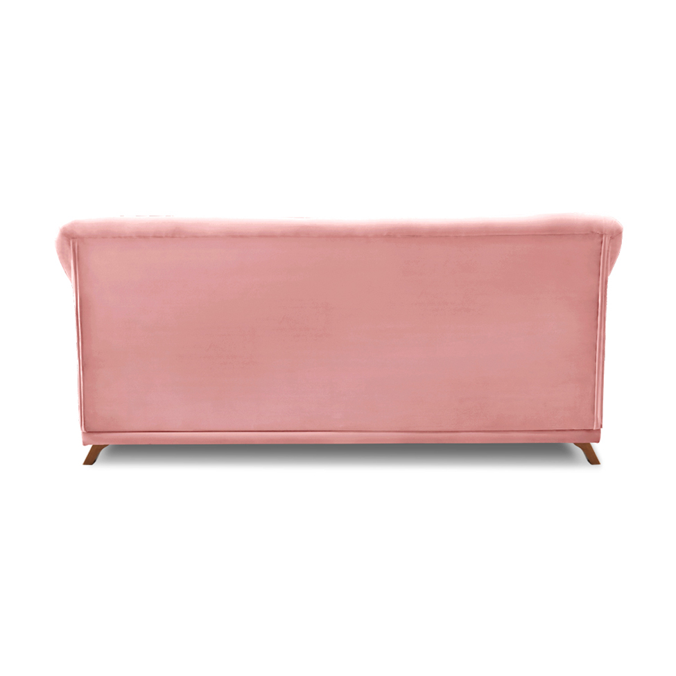 Sofá 2 Lugares Abruzzo Veludo Rosa