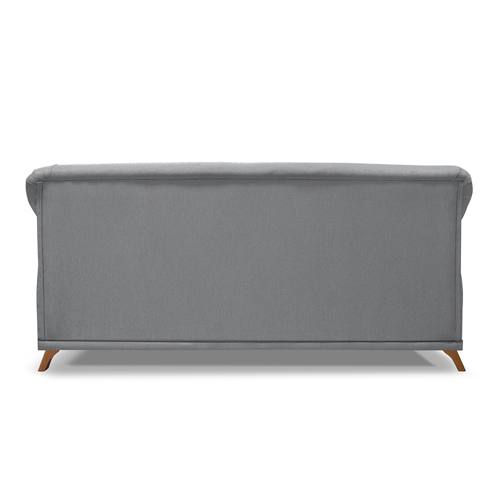 Sofá 3 Lugares Abruzzo Linho Cinza 180 cm