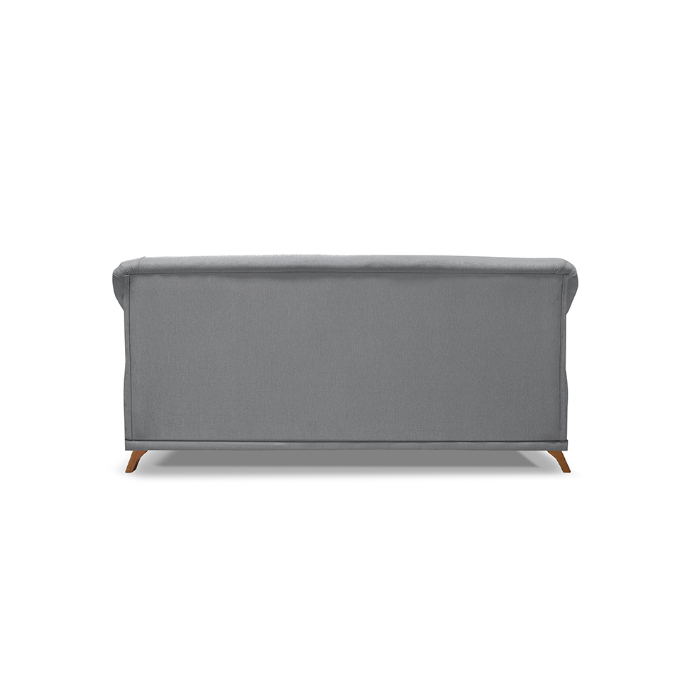 Sofá 3 Lugares Abruzzo Linho Cinza 220 cm