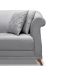 Sofá 3 Lugares Abruzzo Linho Cinza 220 cm