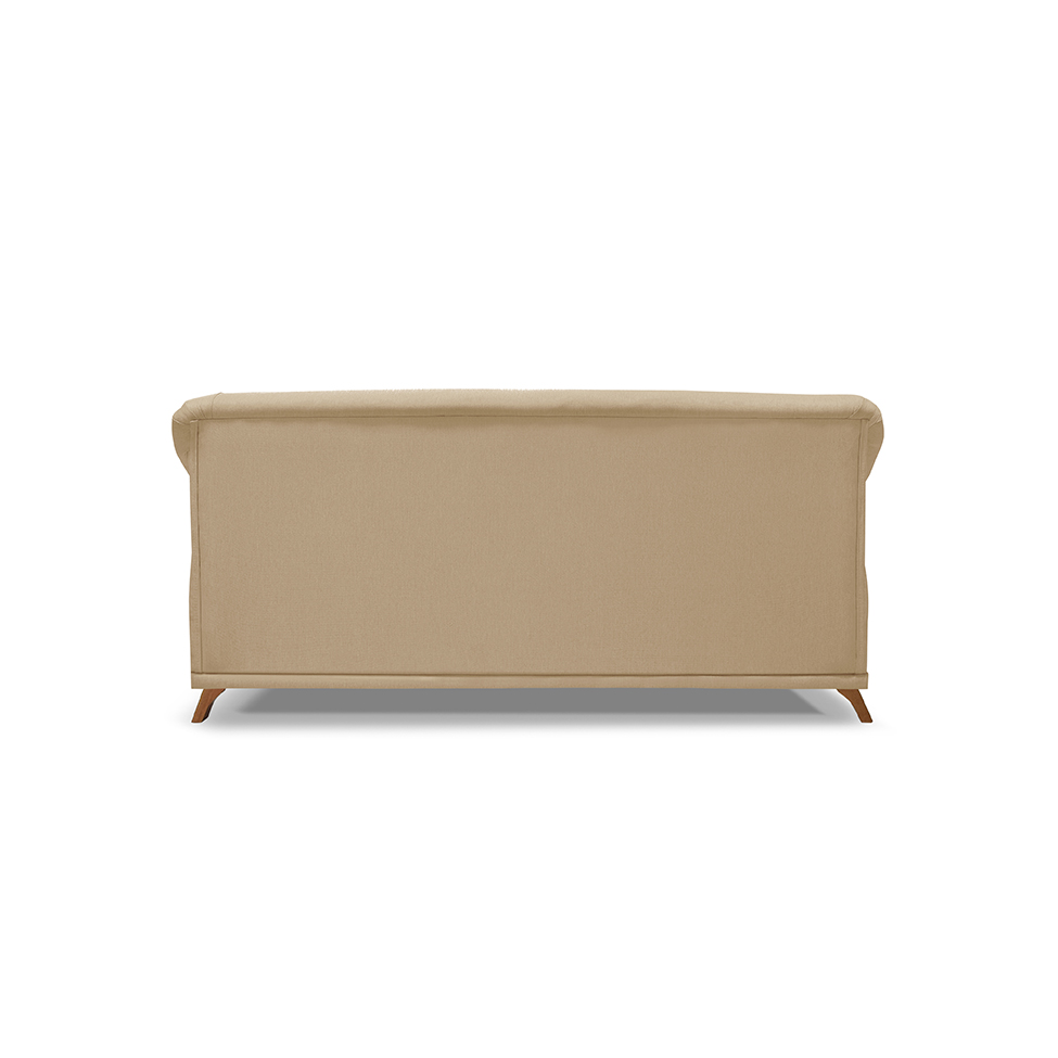 Sofá 3 Lugares Abruzzo Linho Dourado 220 cm