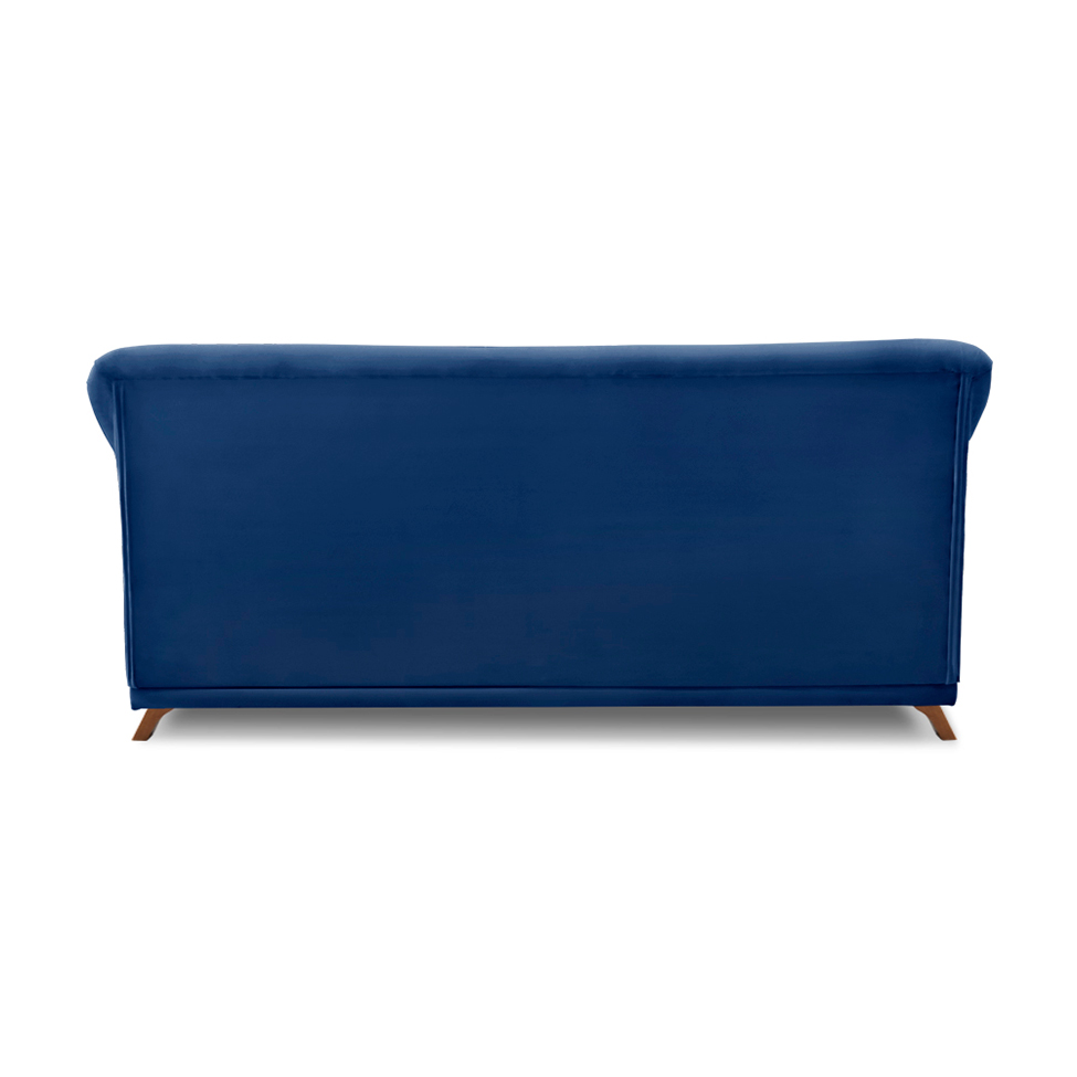 Sofá 3 Lugares Abruzzo Suede Azul Marinho 200 cm